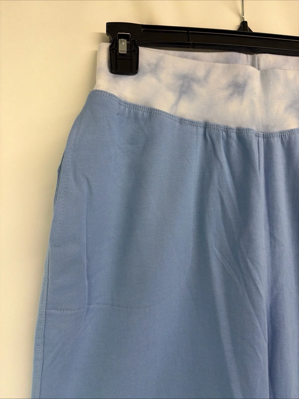 NWT Nanette Lepore Women’s Sz Medium Blue Wide Leg Stretch Sweatpants Loungewear
